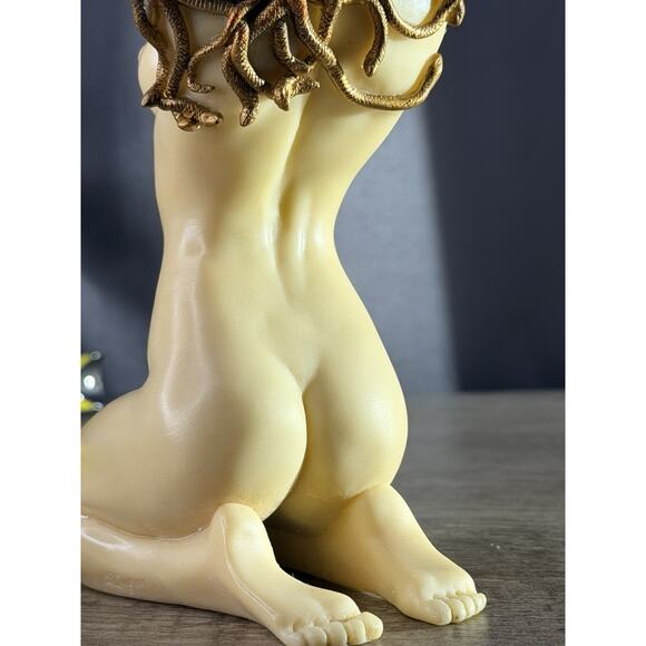 Authentic J. Tipton Medusa Statue 8” Signed Solid Resin Fantasy Art Figurine NIB - Picture 12 of 13